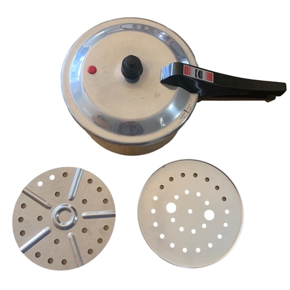 Mirro Kitchen Vintage Presto Mirro Matic Aluminum Pressure Cooker 4